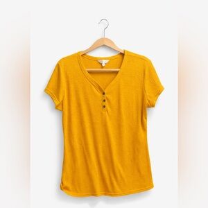 No Boundaries Mustard Short Sleeve Top